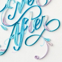 Hallmark Happily Ever After Quilled Paper Handmade Wedding Card -Hallmark Decoration Store Script Letters Quilled Paper Handmade Wedding Card 1299LAD9615 04
