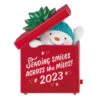 Hallmark Smiles Across The Miles 2023 Recordable Sound Ornament -Hallmark Decoration Store Snowman in Red Present Keepsake Ornament 2499QGO2619 01