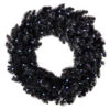 Hallmark Black Pre-Lit Wreath, 30" -Hallmark Decoration Store Star Galaxy Black Artificial Wreath With Lights 1QSB6306 01