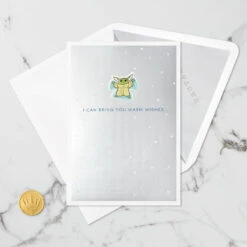 Hallmark Star Wars: The Mandalorian™ Grogu™ Warm Wishes 3D Pop-Up Holiday Card -Hallmark Decoration Store Star Wars The Mandalorian Grogu 3D PopUp Holiday Card 1499XXH9985 06