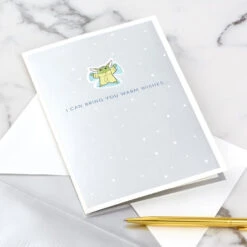 Hallmark Star Wars: The Mandalorian™ Grogu™ Warm Wishes 3D Pop-Up Holiday Card -Hallmark Decoration Store Star Wars The Mandalorian Grogu 3D PopUp Holiday Card 1499XXH9985 07