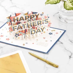 Hallmark Celebrate Stars And Pennants 3D Pop-Up Father's Day Card -Hallmark Decoration Store Stars and Pennants 3D PopUp Fathers Day Card 1299IMM2045 06