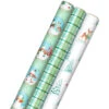 Hallmark Pastel Christmas Prints 3-Pack Wrapping Paper, 120 Sq. Ft. -Hallmark Decoration Store Storybook Scenes 3Pack Christmas Wrapping Paper 5JXW1081 01