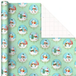 Hallmark Pastel Christmas Prints 3-Pack Wrapping Paper, 120 Sq. Ft. 11 Hallmark Pastel Christmas Prints 3-Pack Wrapping Paper, 120 Sq. Ft. -Hallmark Decoration Store Storybook Scenes 3Pack Christmas Wrapping Paper 5JXW1081 03
