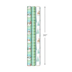 Hallmark Pastel Christmas Prints 3-Pack Wrapping Paper, 120 Sq. Ft. 15 Hallmark Pastel Christmas Prints 3-Pack Wrapping Paper, 120 Sq. Ft. -Hallmark Decoration Store Storybook Scenes 3Pack Christmas Wrapping Paper 5JXW1081 07