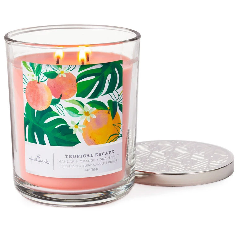 Hallmark Tropical Escape 3-Wick Jar Candle, 16 Oz. 4 Hallmark Tropical Escape 3-Wick Jar Candle, 16 Oz. - Image 2