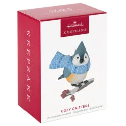Hallmark Cozy Critters Ornament -Hallmark Decoration Store Tufted Timouse in Scarf Keepsake Ornament 1499QXR8019 04