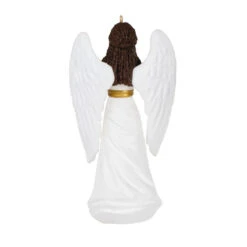 Hallmark Angel Of Adoration Ornament -Hallmark Decoration Store White and Gold Angel Keepsake Ornament 1999QSM7857 06