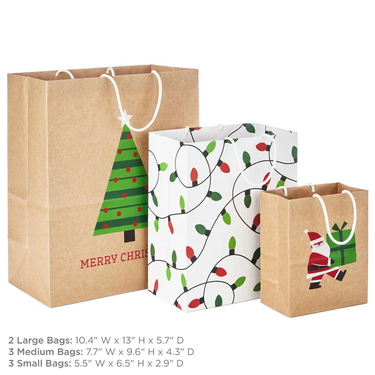 Hallmark Merry Mix 8-Pack Christmas Gift Bags, Assorted Sizes And Designs 5 Hallmark Merry Mix 8-Pack Christmas Gift Bags, Assorted Sizes And Designs - Image 3