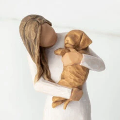 Willow Tree Adorable You Golden Dog Figurine, 7.5" 7 Willow Tree Adorable You Golden Dog Figurine, 7.5" -Hallmark Decoration Store Willow Tree Adorable You Golden Dog Figurine 28039 03