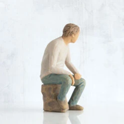 Willow Tree My Guy Figurine, 6" -Hallmark Decoration Store Willow Tree Man Sitting Figurine 28042 04