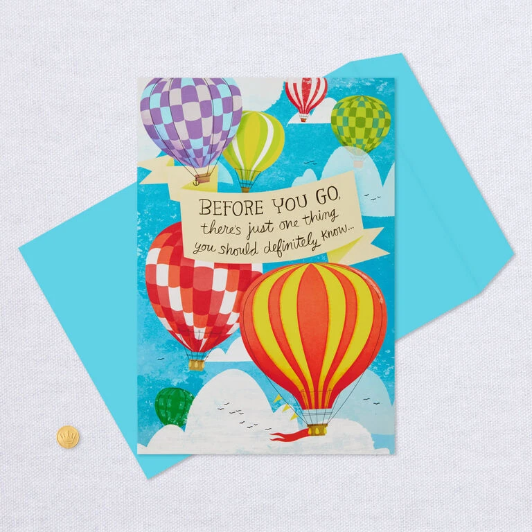 Hallmark 16" Hot Air Balloons Pop-Up Jumbo Goodbye Card 8 Hallmark 16" Hot Air Balloons Pop-Up Jumbo Goodbye Card - Image 6
