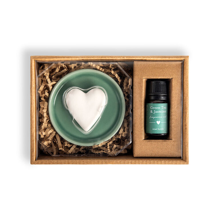Hallmark Decoration Store -Hallmark Decoration Store Demdaco Heart Diffuser With Fragrance Oil and Tray 1004540130 02